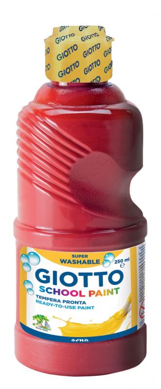GIOTTO SCHOOL PAINT 250ML SCARLET RED