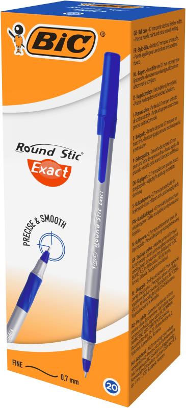DŁUGOPIS BIC ROUND STIC EXACT NIEBIESKI OP20