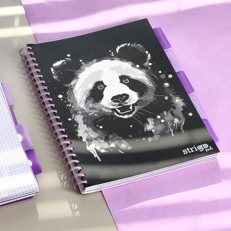 KOŁOZESZYT A4/100# PANDA CZARNY 80G STRIGO