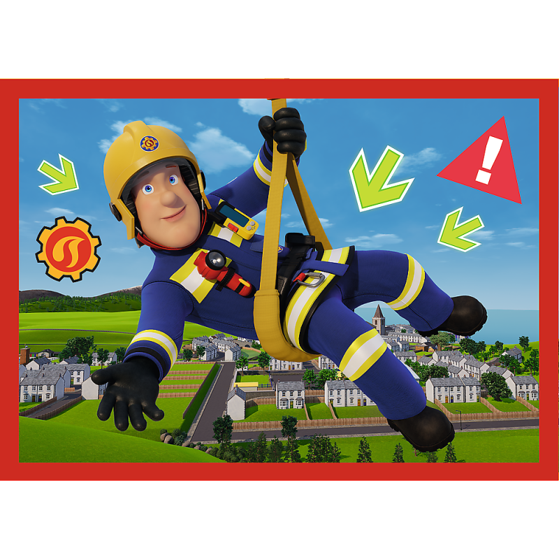 PUZZLE 4W1 TREFL PRZYGODY STRAŻAKA SAMA