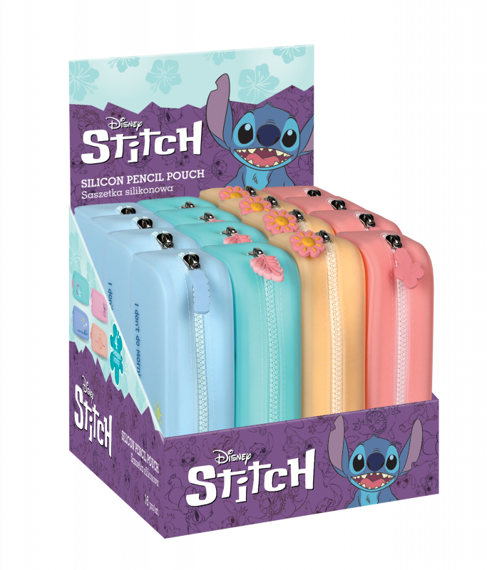 SASZETKA SILIKONOWA - MIX 4 KOLORÓW STITCH DISNEY FASHION