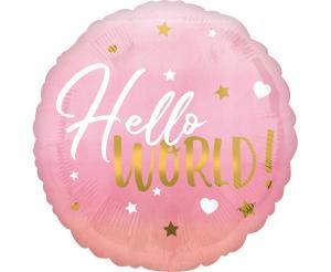BALON FOLIOWY 18 CIR BABY GIRL RÓŻOWY