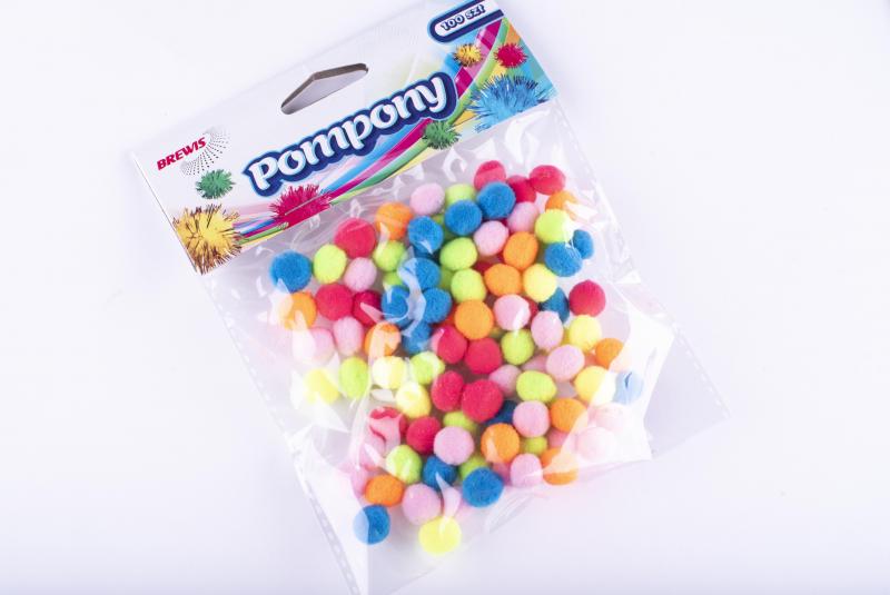 POMPONY MIX KOLORÓW 10MM BREWIS