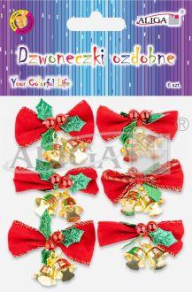 DZWONECZKI OZDOBNE DZW-2967 Z KOKARDKĄ 2,5CMX4,5CM A/6