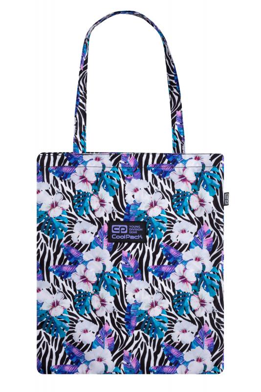 TORBA NA RAMIĘ CP SHOPPER BAG- FLOWER ZEBRA