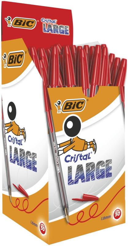 DŁUGOPIS BIC CRISTALLARGE PD50 CZERWONY