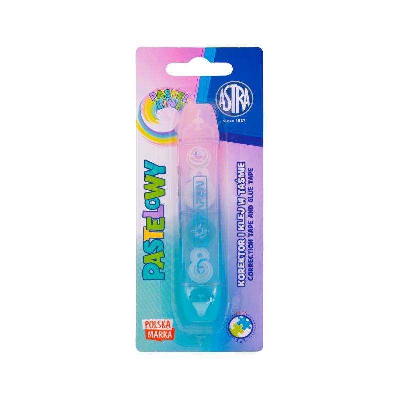 KOREKTOR I KLEJ W TAŚMIE 2W1 ASTRAPEN Pastel Line - 1 szt. blister