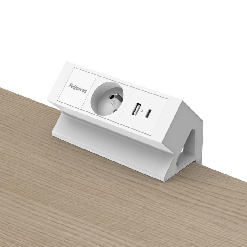 POWER DESK TYP E BIAŁY BANER