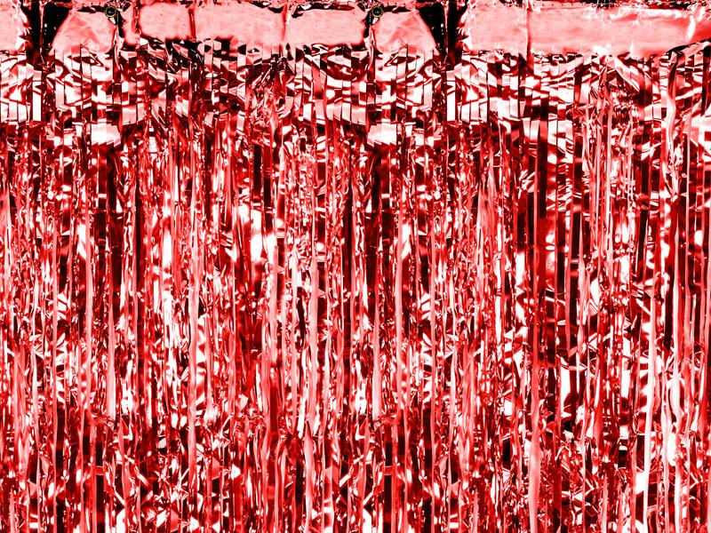 KURTYNA PARTY CZERWONY 90X250CM