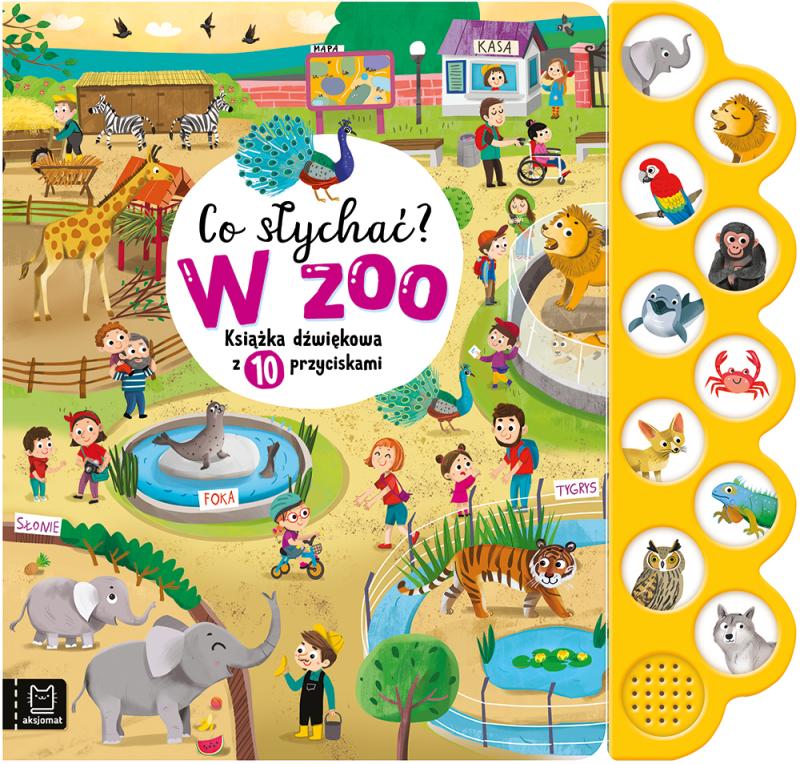 KSIĄŻECZKA DŹWIĘKOWA Z 10 PRZYCISKAMI, CO SŁYCHAĆ? W ZOO