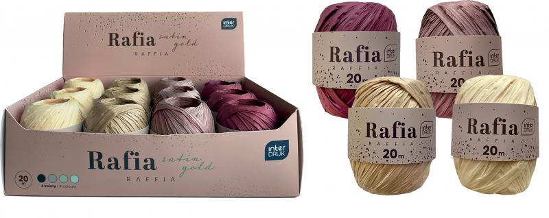 RAFIA NA SZPULCE 20M SATIN GOLD A'12