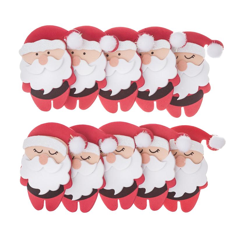 NAKLEJKI 3D Z PIANKI MIKOŁAJE 10SZT #ŚWIĘTA