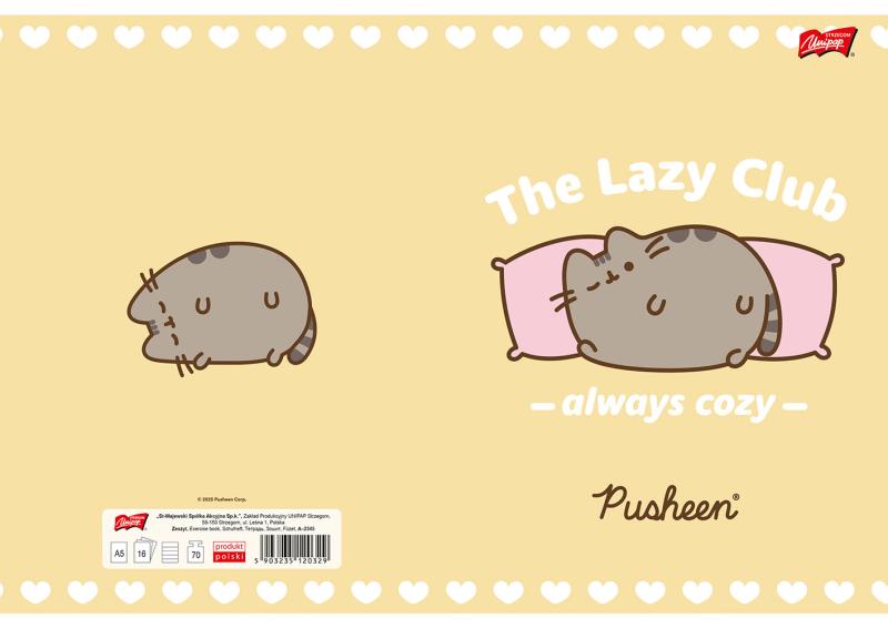 ZESZYT A5/32= LAMINOWANY PUSHEEN