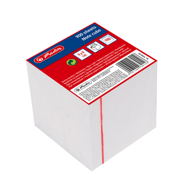 NOTES KOSTKA HERLITZ 9X9CM 900K BIAŁY