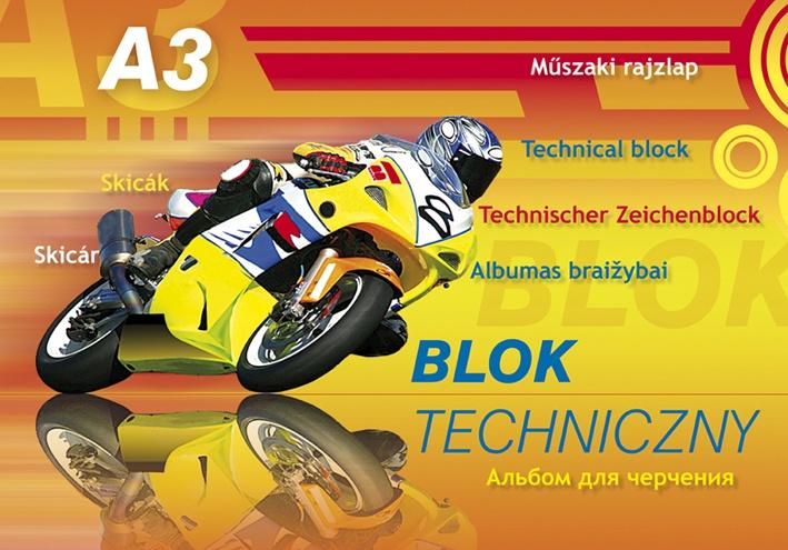 BLOK TECHNICZNY A3/10 BIAŁY 250G KRESKA