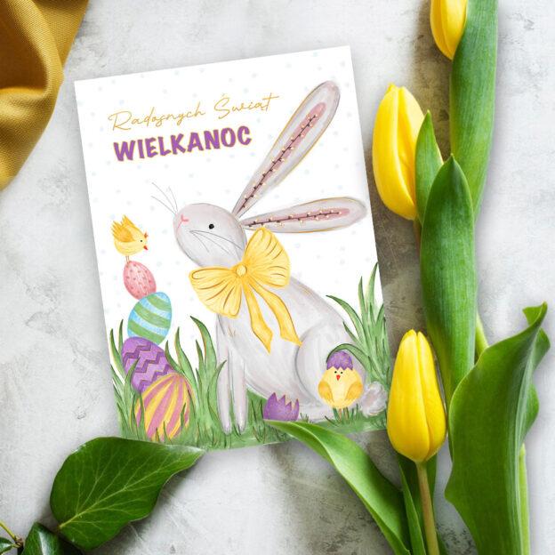 KARNET B6 WIELKANOC ZAJĄC WIELKANOCNY