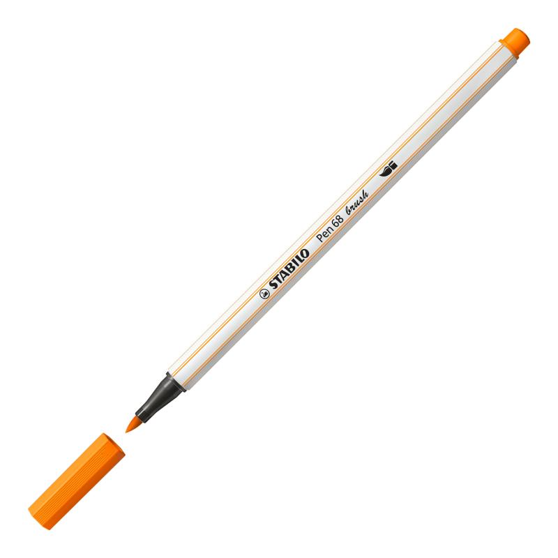 PISAKI STABILO 68 BRUSH POMARAŃCZOWY