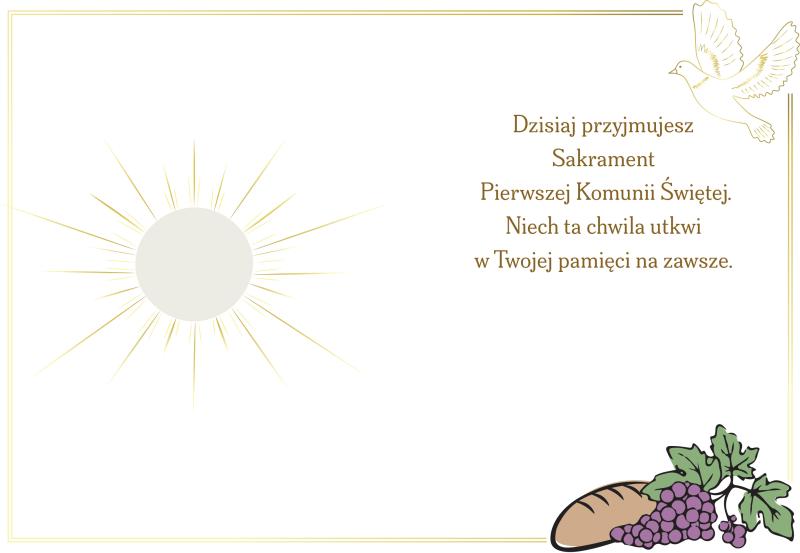 KARNET B6 KOMUNIA HOSTIA JAK CHLEB