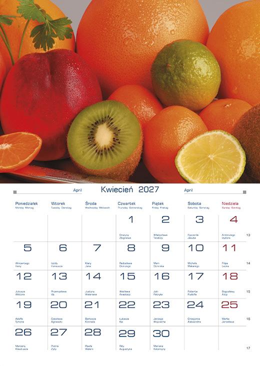 KALENDARZ ŚCIENNY KUCHENNE KLIMATY MICH.