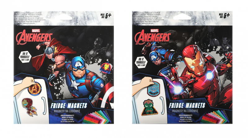 MAGNES NA LODÓWKĘ - MIX 2 WZORÓW AVENGERS DISNEY CORE