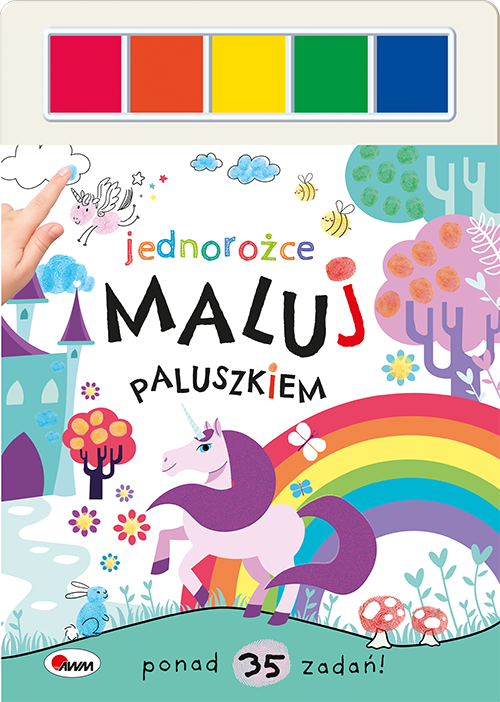 KSIĄŻECZKA MALUJ PALUSZKIEM JEDNOROŻCE