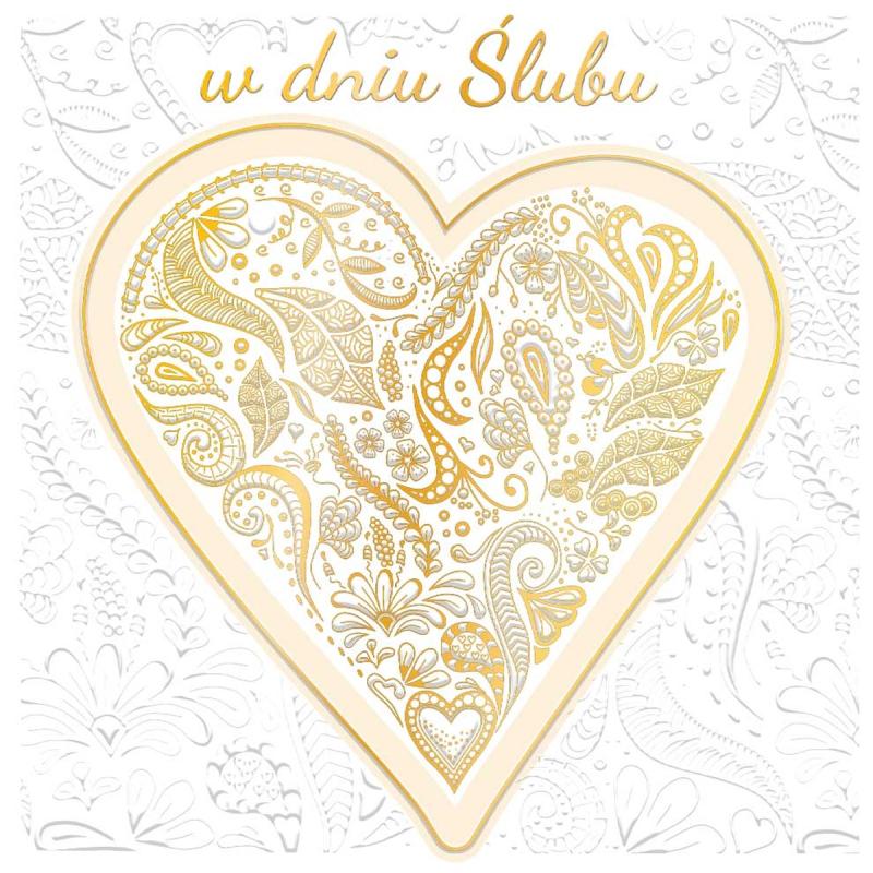 KARNET KW ŚLUB SERCE PATTERN