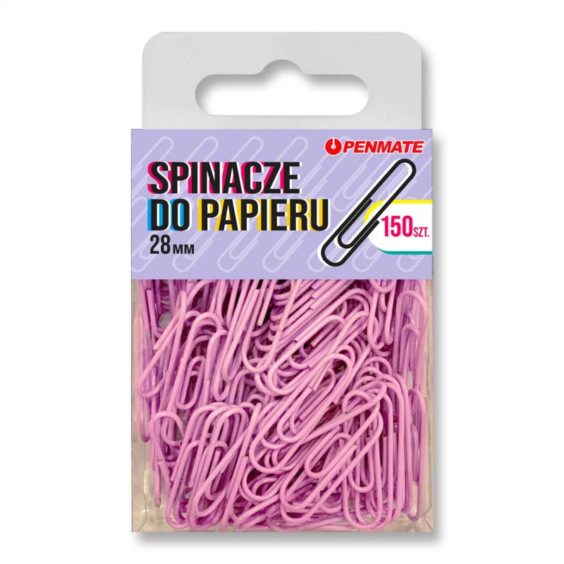 SPINACZE DO PAPIERU 28 MM FIOŁKOWE PENMATE