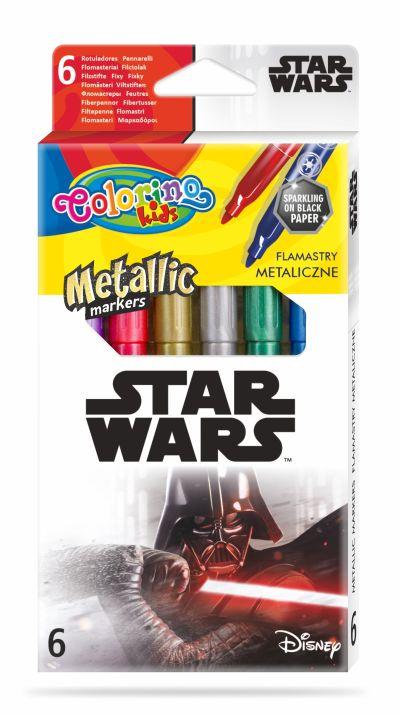 FLAMASTRY METALICZNE 6 KOL. / STAR WARS / /12/ COLORINO DISNEY