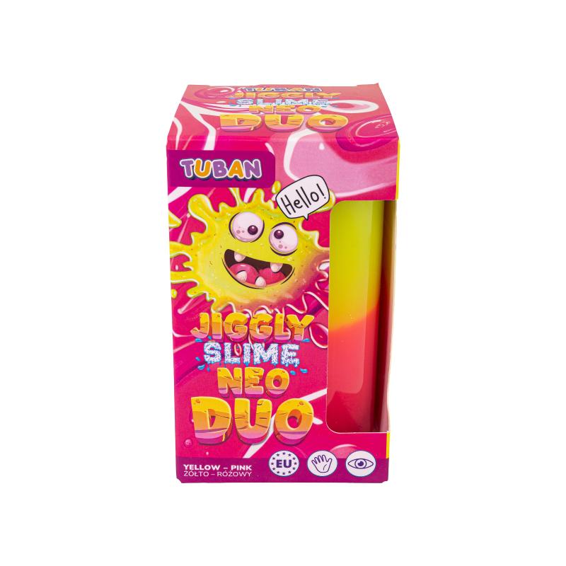 JIGGLY SLIME NEO DUO ŻÓŁTO-RÓŻOWY 430G TUBAN