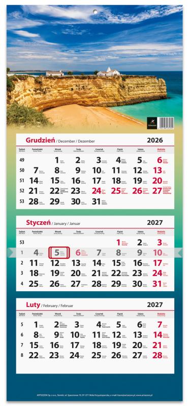 KALENDARZ TRÓJDZIELNY 2027