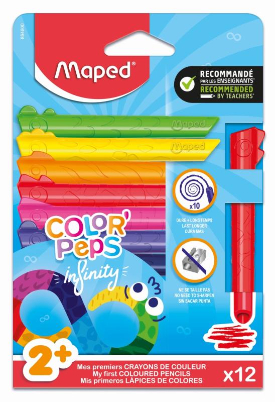 KREDKI 12 MAPED Z GRAFITU INFINITY KIDY