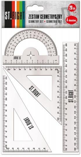 ZESTAW GEOMETRYCZNY 4 ELE.20CM
