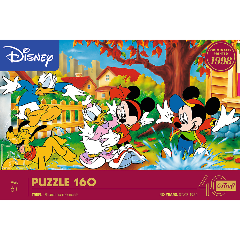 PUZZLE 160 TREFL ZABAWA W KAŁUŻACH MICKEY MOUSE