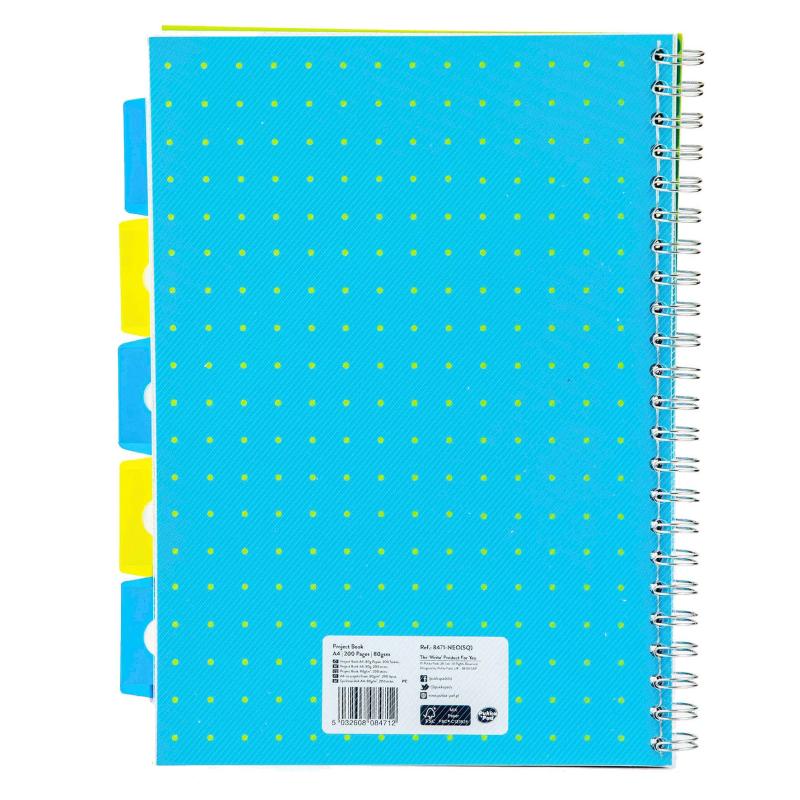 KOŁOZESZYT A4# PROJECT BOOK NIEBIESKI NEON