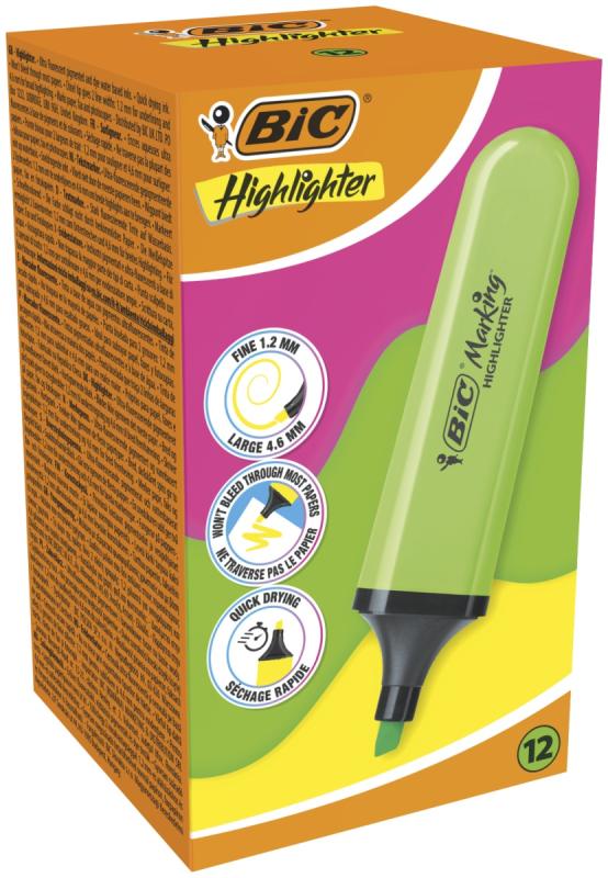 ZAKREŚLACZ BIC HIGHLIGHTER FLAT ZIELONY NEON