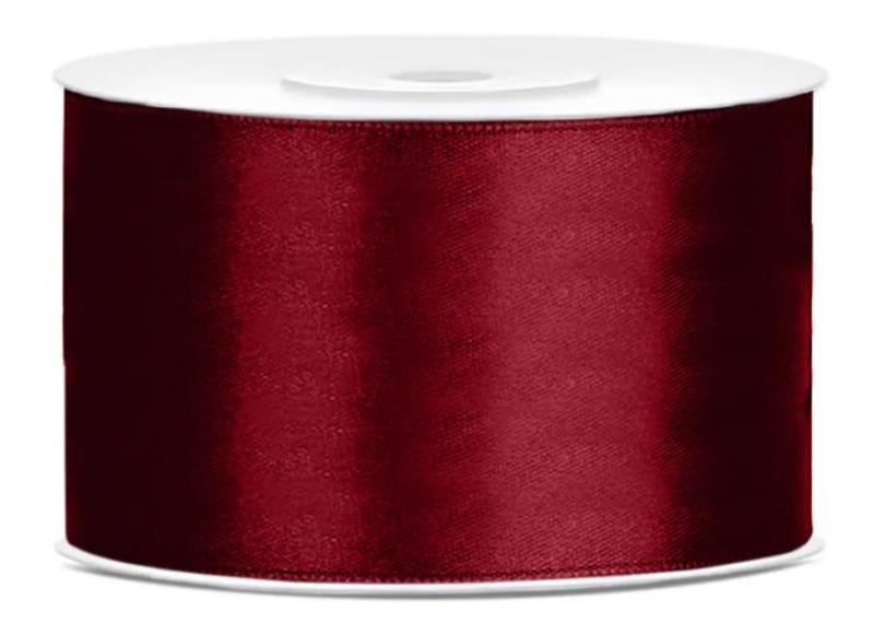 TASIEMKA SATYNOWA 38MM/25M BORDO