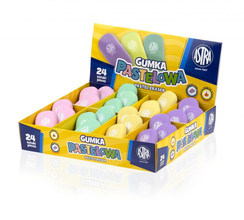 GUMKA ASTRA PASTELOWA DISPL. 24 SZT