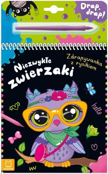 KSIĄŻECZKA NIEZWYKŁE ZWIERZAKI.ZDRAPYWANKA Z RYSIKIEM