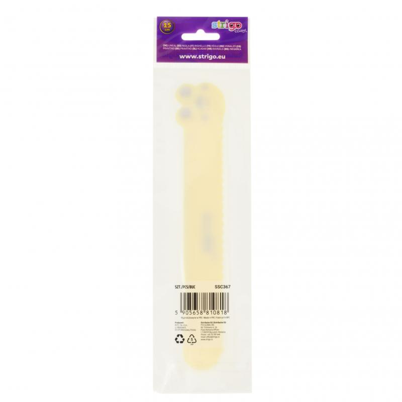LINIJKA PLASTIKOWA GĄSIENICA 15CM STRIGO