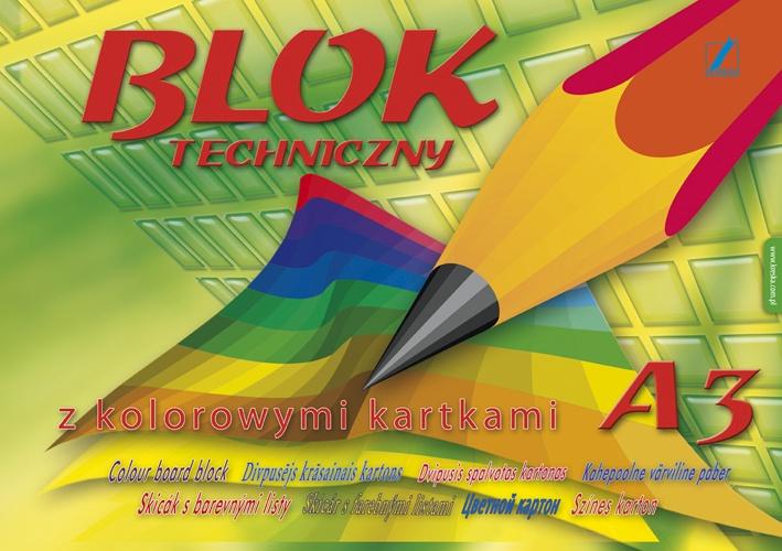 BLOK TECHNICZNY A3/10 KOLOR KRESKA