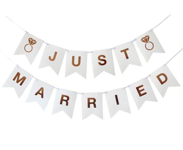 GIRLANDA PAP.W&C JUST MARRIED 3M