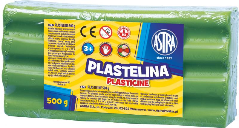 PLASTELINA 500G ASTRA JASNOZIELONA