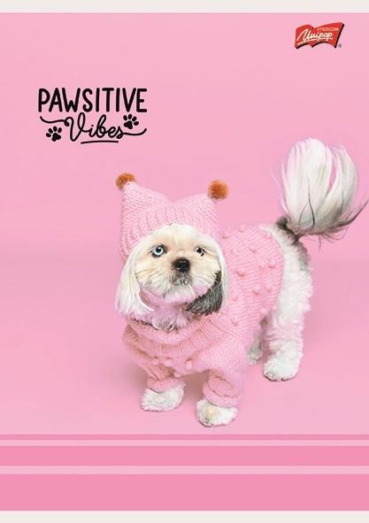 ZESZYT A5/32 = KOLOROWA PAWSITIVE VIBES LAMINOWANY