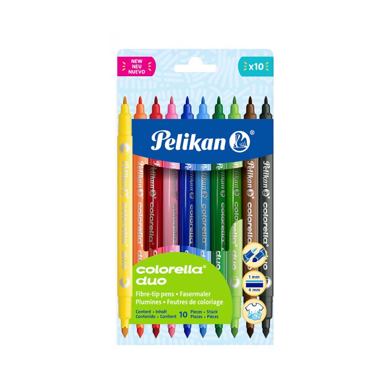 FLAMASTRY 10 PELIKAN COLORELLA DUO