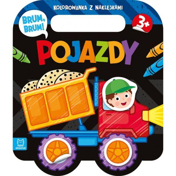 KSIĄŻECZKA BRUM,BRUM! POJAZDY. KOLOROWANKA Z NAKL.