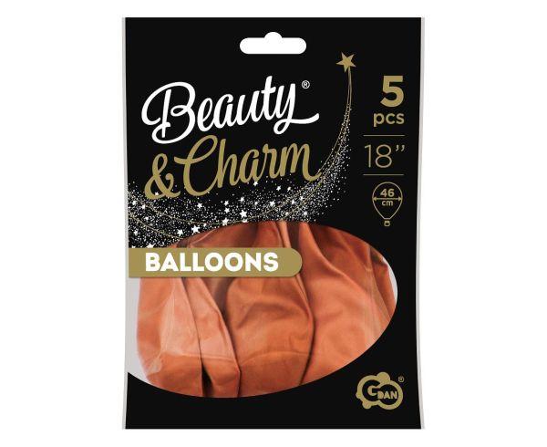 BALONY BEAUTY&CHARM PLATYNOWE MIEDZIANE 18' A'5