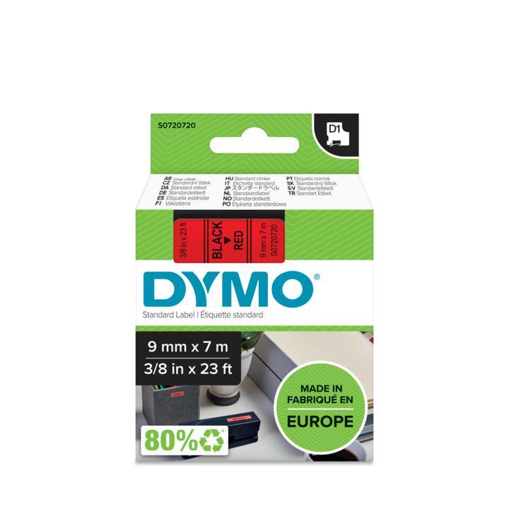 TAŚMA DYMO 9/7 CZAR/CZERW D1