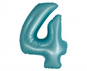 BALON FOLIOWY SMART CYFRA 4 JASNONIEBIESKA MAT 76CM
