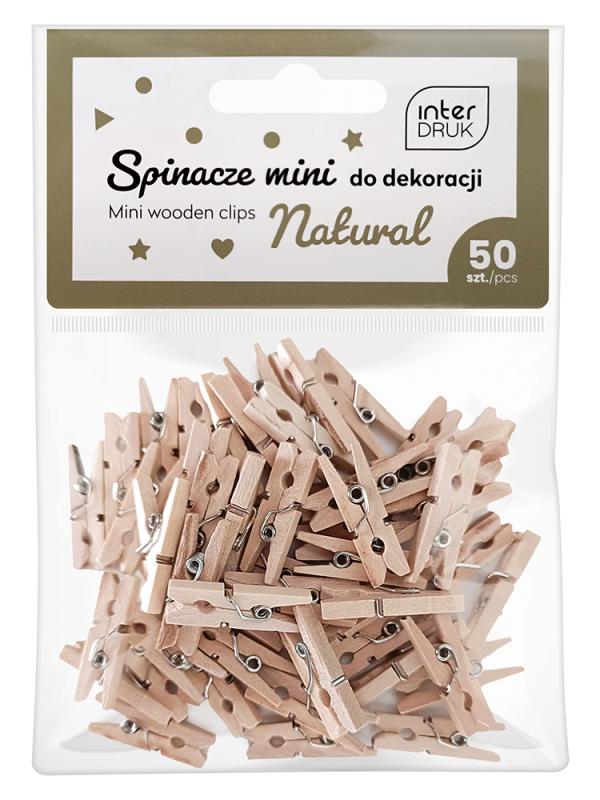 KLAMERKI NATURALNE DO DEKOR.MINI 50szt.