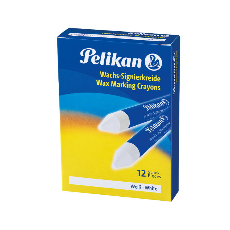 KREDKI ŚWIECOWE 12 DO ZNAKOWANIA PELIKAN BIAŁE